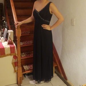 One Shoulder Embellished Evening Gown